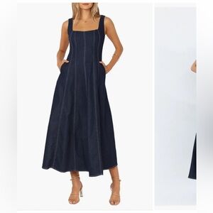 Petal & Pup Callum Sleeveless Denim Maxi Dress